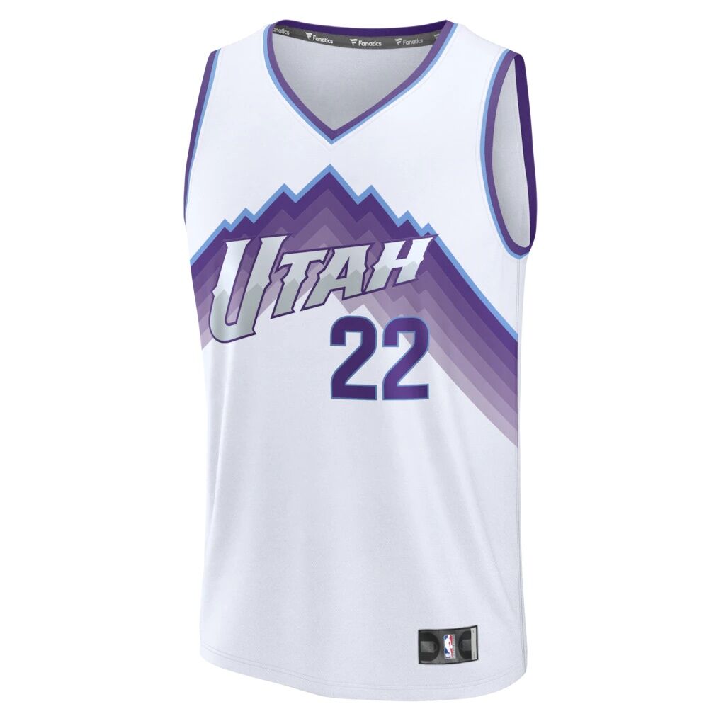 Darryn Peterson Utah Jazz Fashion7 Youth Fast Break Replica Jersey - White - Association Edition
