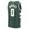 Brayden Burries Milwaukee Bucks Fashion7 Youth Fast Break Replica Jersey - Hunter Green - - Detail View