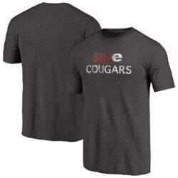 Southern Illinois Edwardsville Cougars Classic Wordmark Tri-Blend T-Shirt - Black - Front View