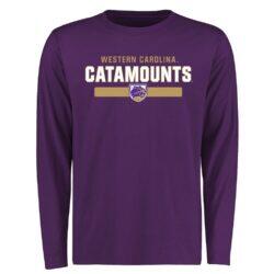 Western Carolina Catamounts Team Strong Long Sleeve T-Shirt - Purple - Front View