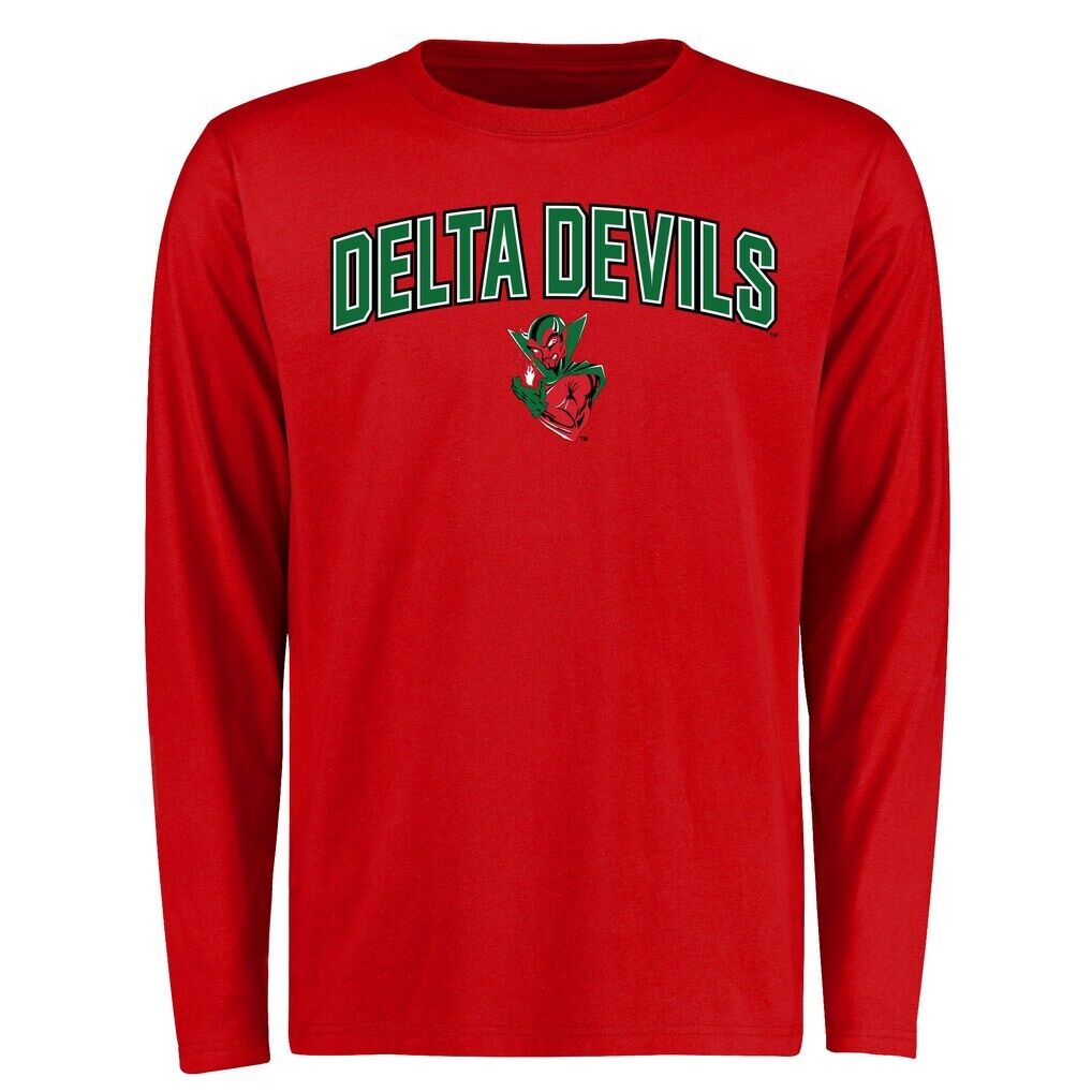 Mississippi Valley State Delta Devils Proud Mascot Long Sleeve TShirt Red