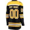 Boston Bruins Fashion7 Women's Home Breakaway Custom Jersey - Black - Detail View