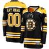 Boston Bruins Fashion7 Women's Home Breakaway Custom Jersey - Black - Front View