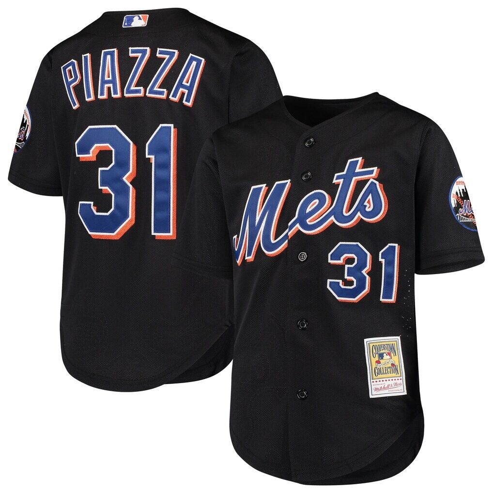 Mike Piazza New York Mets Mitchell & Ness Youth Cooperstown Collection Mesh Batting Practice Jersey