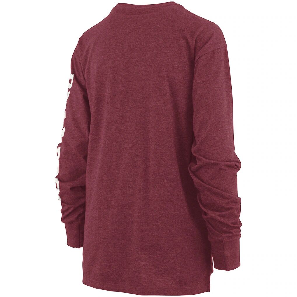 Mississippi State Bulldogs Pressbox Women's Two-Hit Canyon Long Sleeve T-Shirt - Maroon