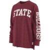 Mississippi State Bulldogs Pressbox Women's Two-Hit Canyon Long Sleeve T-Shirt - - Side View