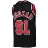 Dennis Rodman Chicago Bulls Mitchell & Ness Youth 1997-98 Hardwood Classics Swingman Jersey - Black - Detail View