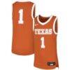 #1 Texas Longhorns Nike Youth Replica Team Basketball Jersey - Orange - Front View