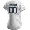 New York Yankees Nike Women's Home Replica Custom Jersey - White - Detail View