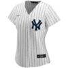 New York Yankees Nike Women's Home Replica Custom Jersey - White - Side View