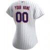 New York Mets Nike Women's Home Replica Custom Jersey - White - Detail View