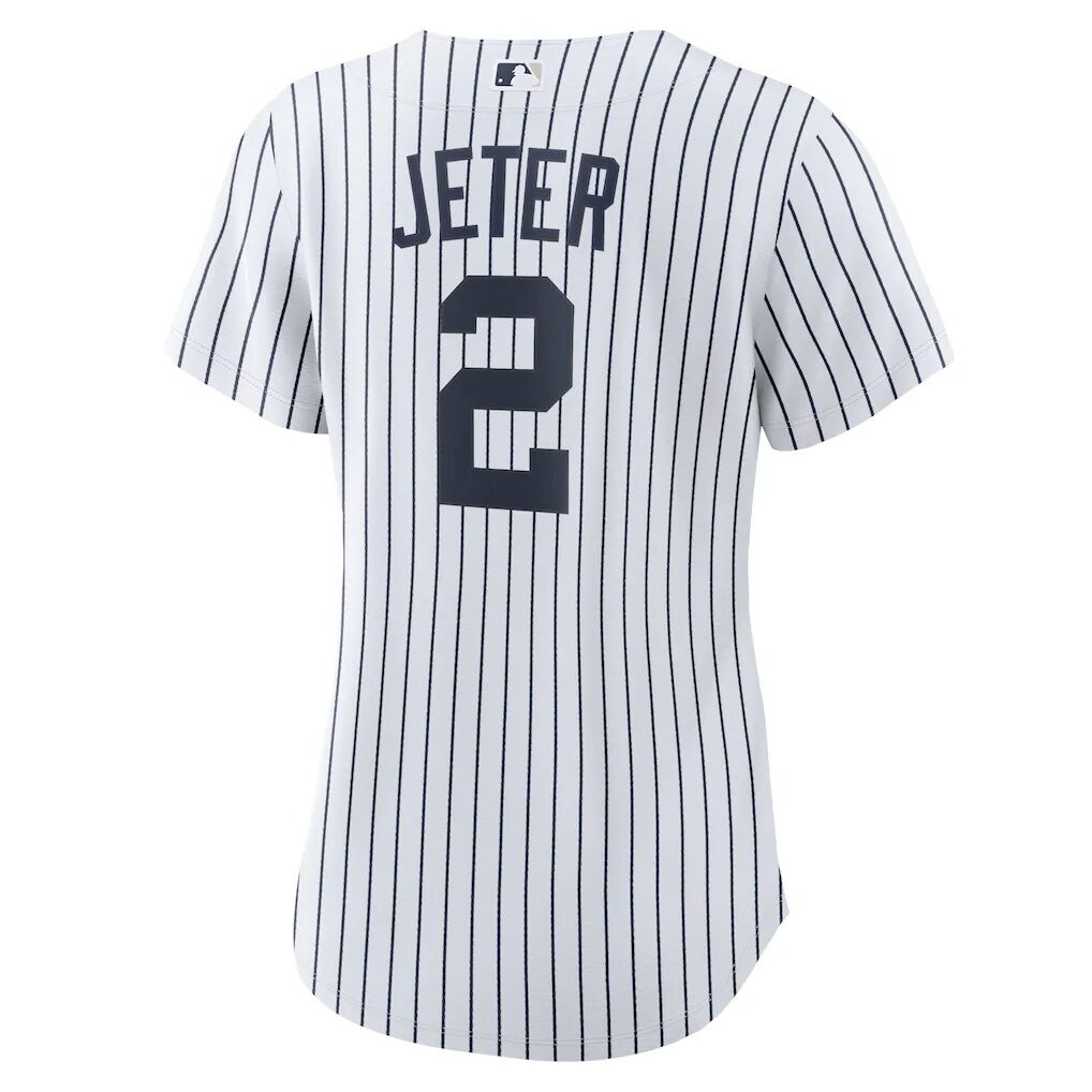 Derek Jeter New York Yankees Nike Women's Home Replica Player Name Jersey - White/Navy