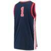 #1 Ole Miss Rebels Nike Replica Basketball Jersey - Navy - Detail View