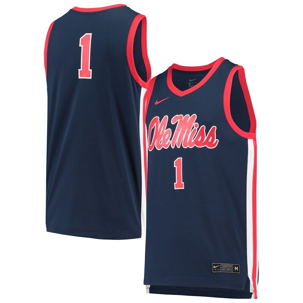 #1 Ole Miss Rebels Nike Replica Basketball Jersey