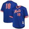 Darryl Strawberry New York Mets Mitchell & Ness Big & Tall Cooperstown Collection Mesh Batting Practice Jersey - - Front View