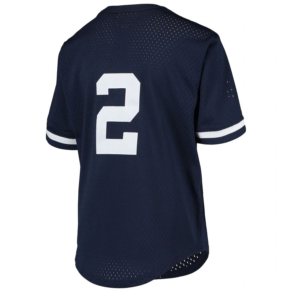 Derek Jeter New York Yankees Mitchell & Ness Youth Cooperstown Collection Mesh Batting Practice Jersey