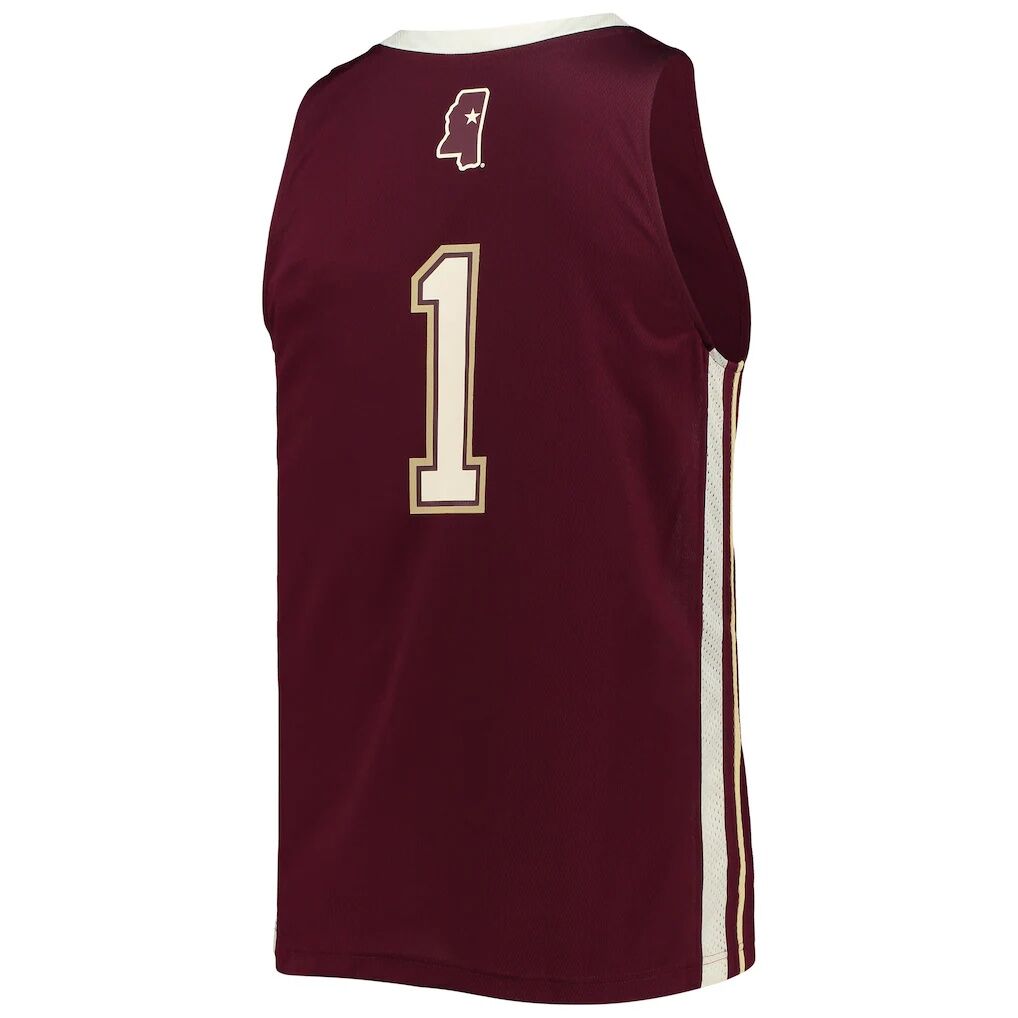 #1 Mississippi State Bulldogs adidas Reverse Retro Jersey - Maroon