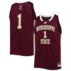 #1 Mississippi State Bulldogs adidas Reverse Retro Jersey - - Front View