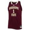 #1 Mississippi State Bulldogs adidas Reverse Retro Jersey - - Side View