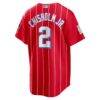 Jazz Chisholm Jr. Miami Marlins Nike City Connect Replica Jersey - Red - Detail View