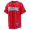 Jazz Chisholm Jr. Miami Marlins Nike City Connect Replica Jersey - Red - Side View