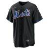 Mike Hampton New York Mets Nike 2022 Alternate Replica Player Jersey - Black - Side View