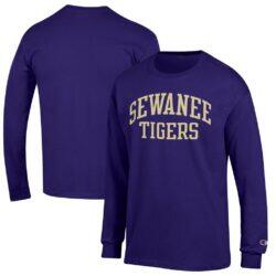 University of the South Tigers Champion Jersey Long Sleeve T-Shirt - Purple - Front View