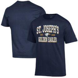 St. Joseph's College Long Island Golden Eagles Champion Est. Date Jersey T-Shirt - Navy - Front View