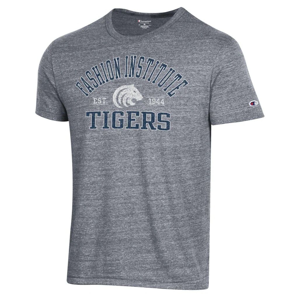 SUNY Fashion Institute of Technology Tigers Champion Ultimate Tri-Blend T-Shirt - Heathered Gray