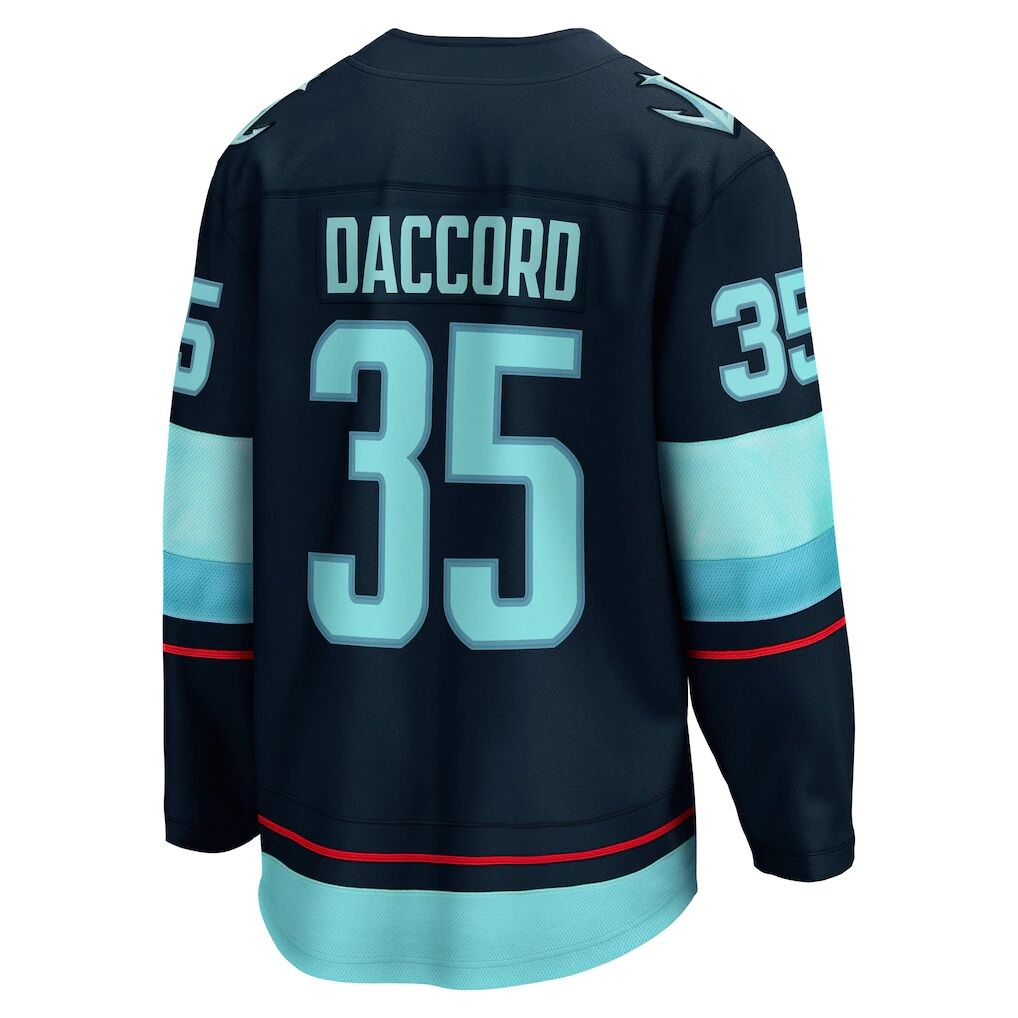 Joey Daccord Seattle Kraken Fashion7 Home Breakaway Player Jersey - Deep Sea Blue