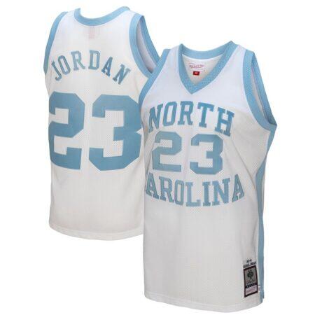 Michael Jordan North Carolina Tar Heels Mitchell & Ness 1983/84 Authentic Retired Player Jersey - White - Front View