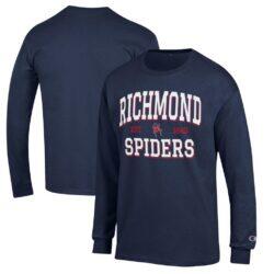 Richmond Spiders Champion Jersey Long Sleeve T-Shirt - Navy - Front View