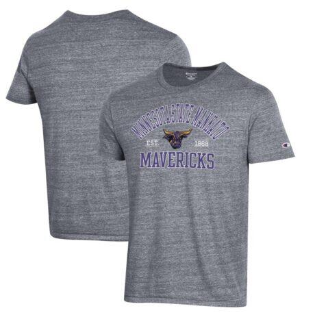 Minnesota State University, Mankato Champion Ultimate Tri-Blend T-Shirt - Gray - Front View