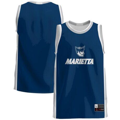 Marietta College Pioneers GameDay Greats Lightweight Basketball Jersey - Navy - Front View