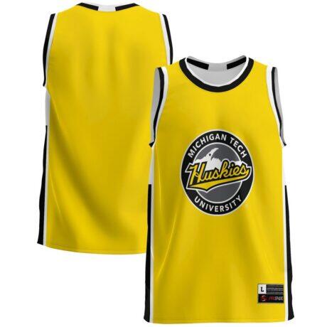 Michigan Tech Huskies GameDay Greats Lightweight Basketball Jersey - Gold - Front View
