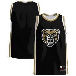 Oakland Golden Grizzlies GameDay Greats Lightweight Basketball Jersey - Black - Front View