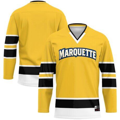 Marquette Golden Eagles GameDay Greats Hockey Jersey - Blue - Front View