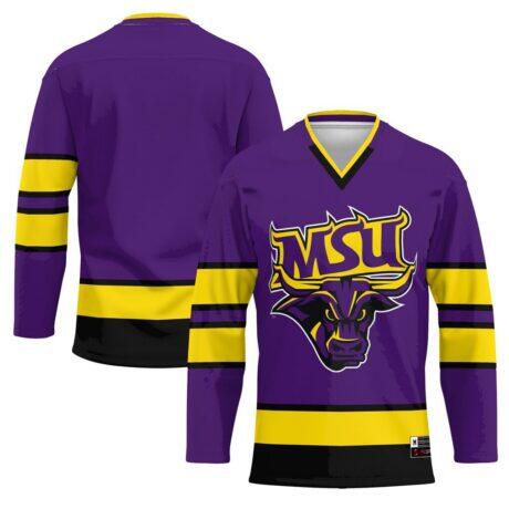 Minnesota State Mavericks GameDay Greats Hockey Jersey - Purple - Front View