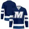 Monmouth Hawks GameDay Greats Hockey Jersey - Navy - Front View