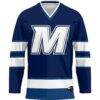 Monmouth Hawks GameDay Greats Hockey Jersey - Navy - Side View