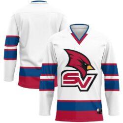 Saginaw Valley State Cardinals GameDay Greats Hockey Jersey - White - Front View
