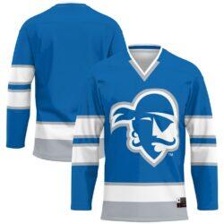 Seton Hall Pirates GameDay Greats Hockey Jersey - Blue - Front View