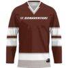 St. Bonaventure Bonnies GameDay Greats Hockey Jersey - Brown - Side View