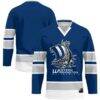 Western Washington Vikings GameDay Greats Hockey Jersey - Navy - Front View