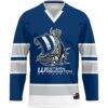 Western Washington Vikings GameDay Greats Hockey Jersey - Navy - Side View