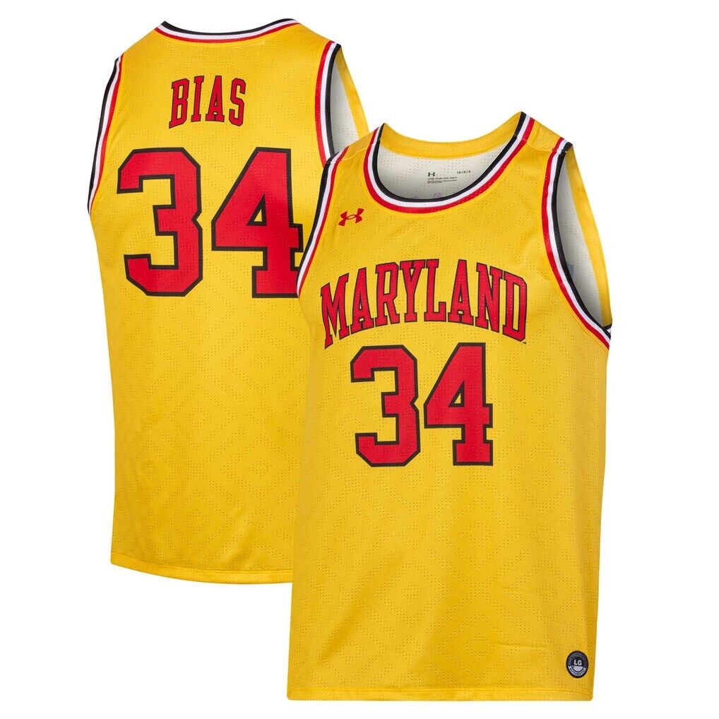 Len Bias Maryland Terrapins Under Armour Replica Player Jersey