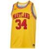 Len Bias Maryland Terrapins Under Armour Replica Player Jersey - Gold - Side View