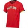 Maryland Terrapins Under Armour Softball V-Neck Jersey - Red - Side View