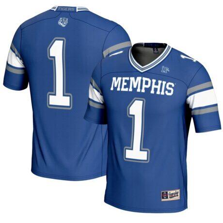 #1 Memphis Tigers GameDay Greats Endzone Football Jersey - Royal - Front View