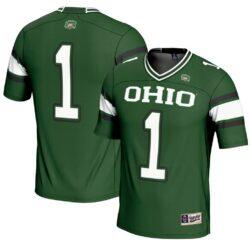 #1 Ohio Bobcats GameDay Greats Endzone Football Jersey - Green - Front View